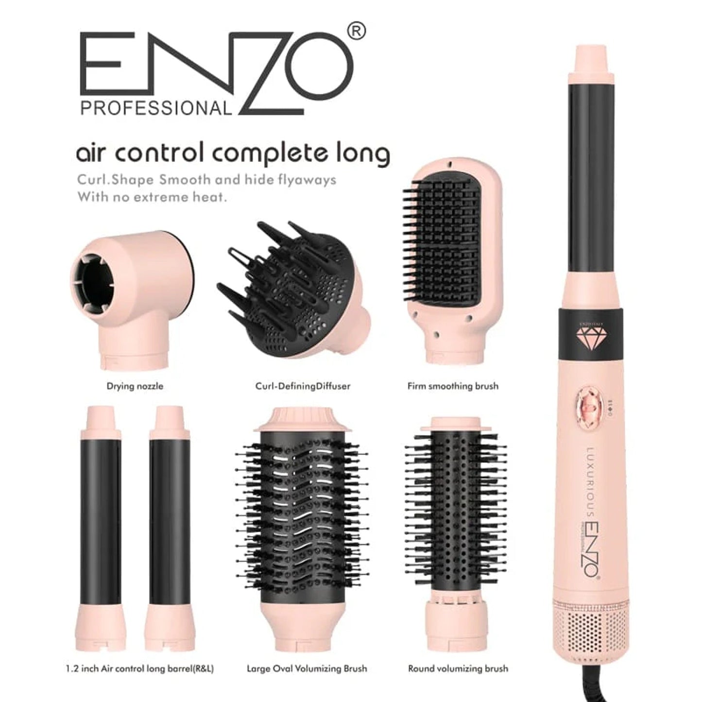 Enzo Airwrap 7-In-1 Multi-Function Hair Styler EN-4133 Pro