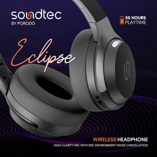 Porodo Soundtec Eclipse Wireless Over-Ear Headphone