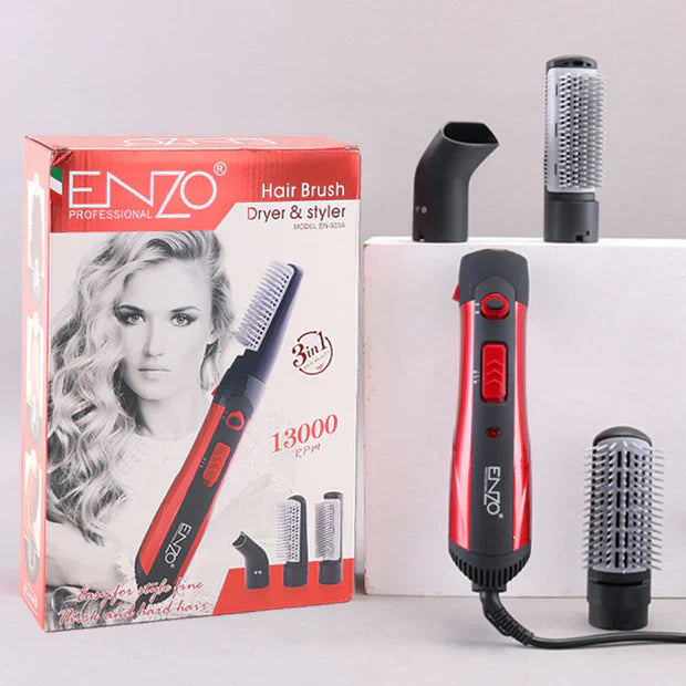 Enzo 3-In-1 Hair Brush Dryer & Styler 1300W EN-503A
