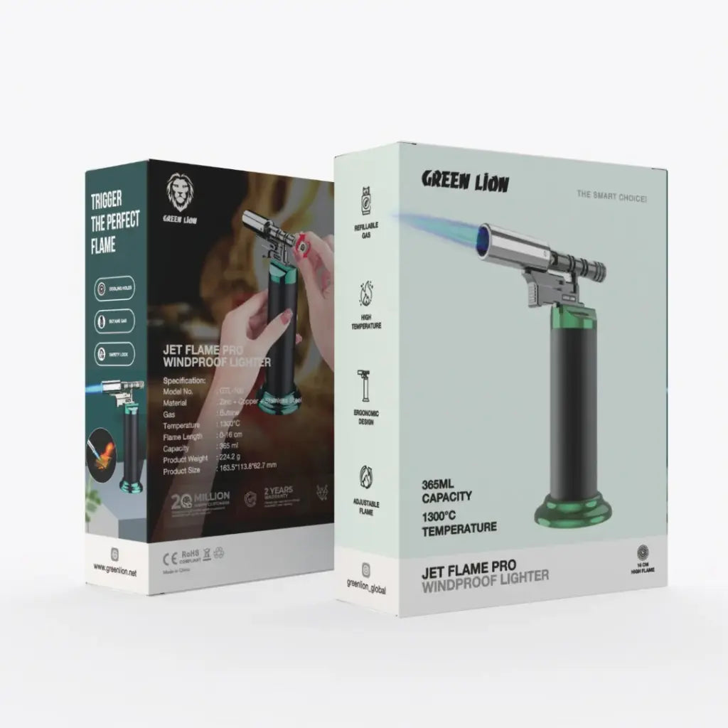 ولاعة Green Lion Jet Flame Pro المقاومة للرياح