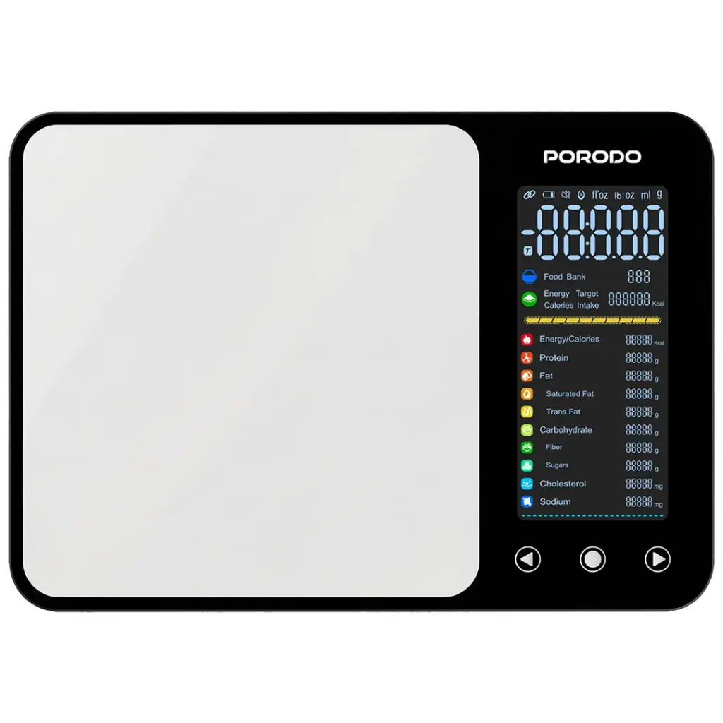 Porodo Kalio Smart Food Kitchen Scale with Measuring Tape & Nutritional Calculator