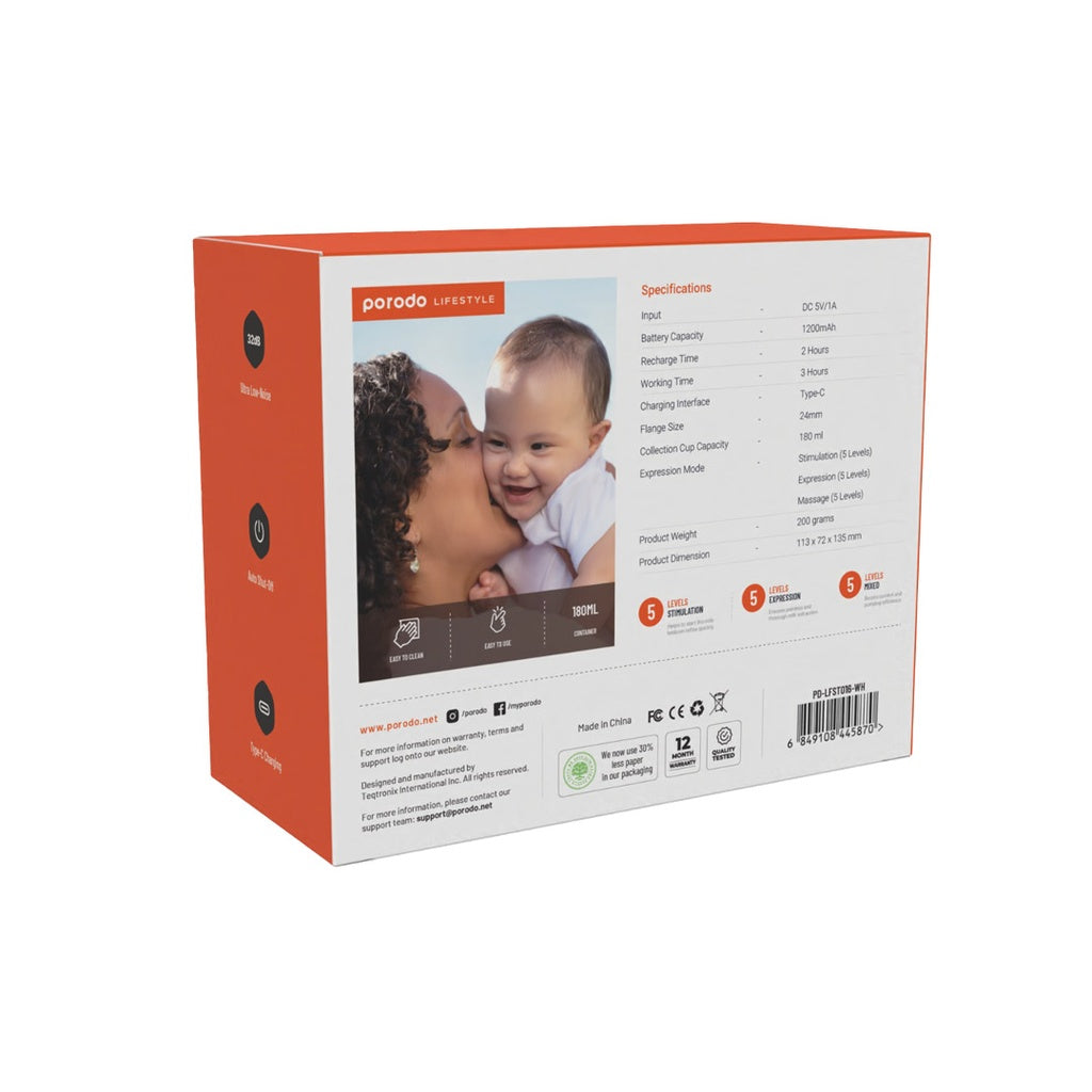 Porodo Wearable Motorised Breast Pump - LFS016