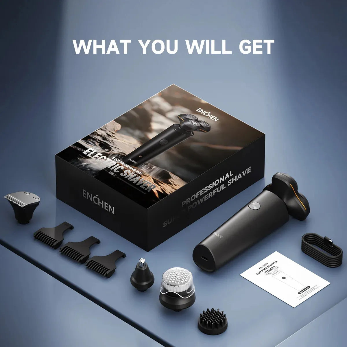Enchen 5-In-1 Grooming Kit Electric Shaver X8S-C