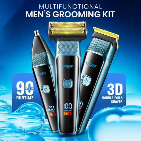 VGR 3-In-1 Professional Men's Grooming Kit V-366