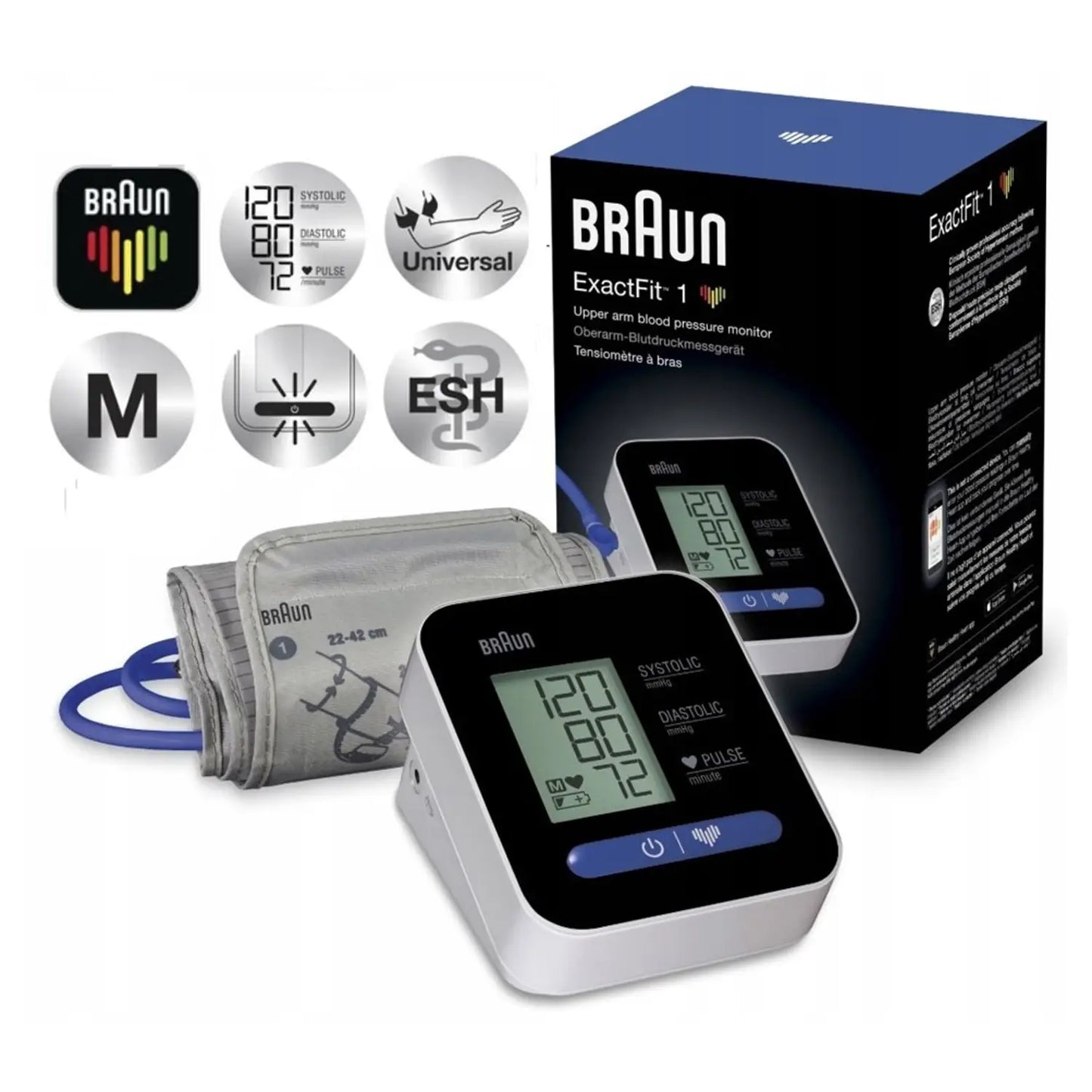 Braun ExactFit 1 Upper Arm Blood Pressure Monitor - BUA5000EU