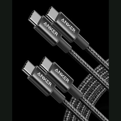 Anker New Nylon USB-C to USB-C Cable (3.3 ft / 6 ft, 60W)