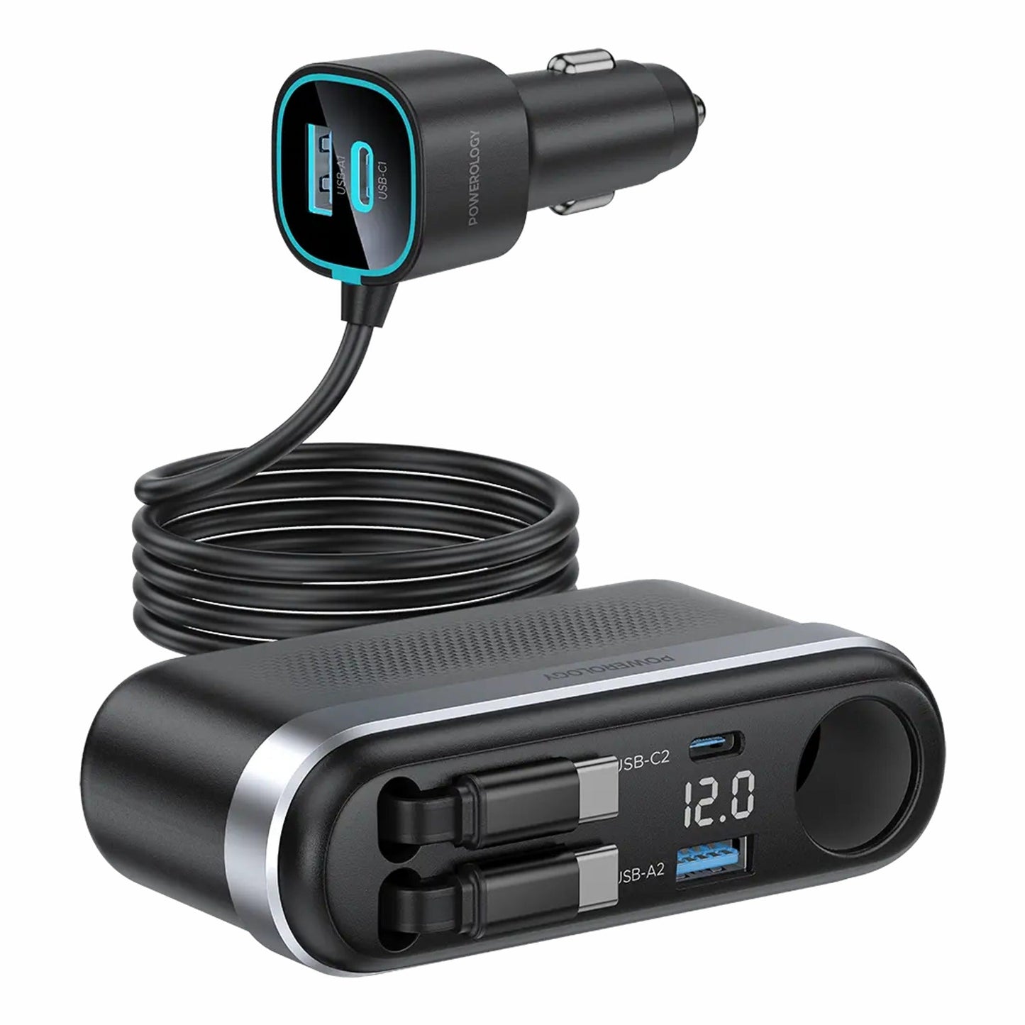 Powerology Currnex 60W Multi-Port Car Charger
