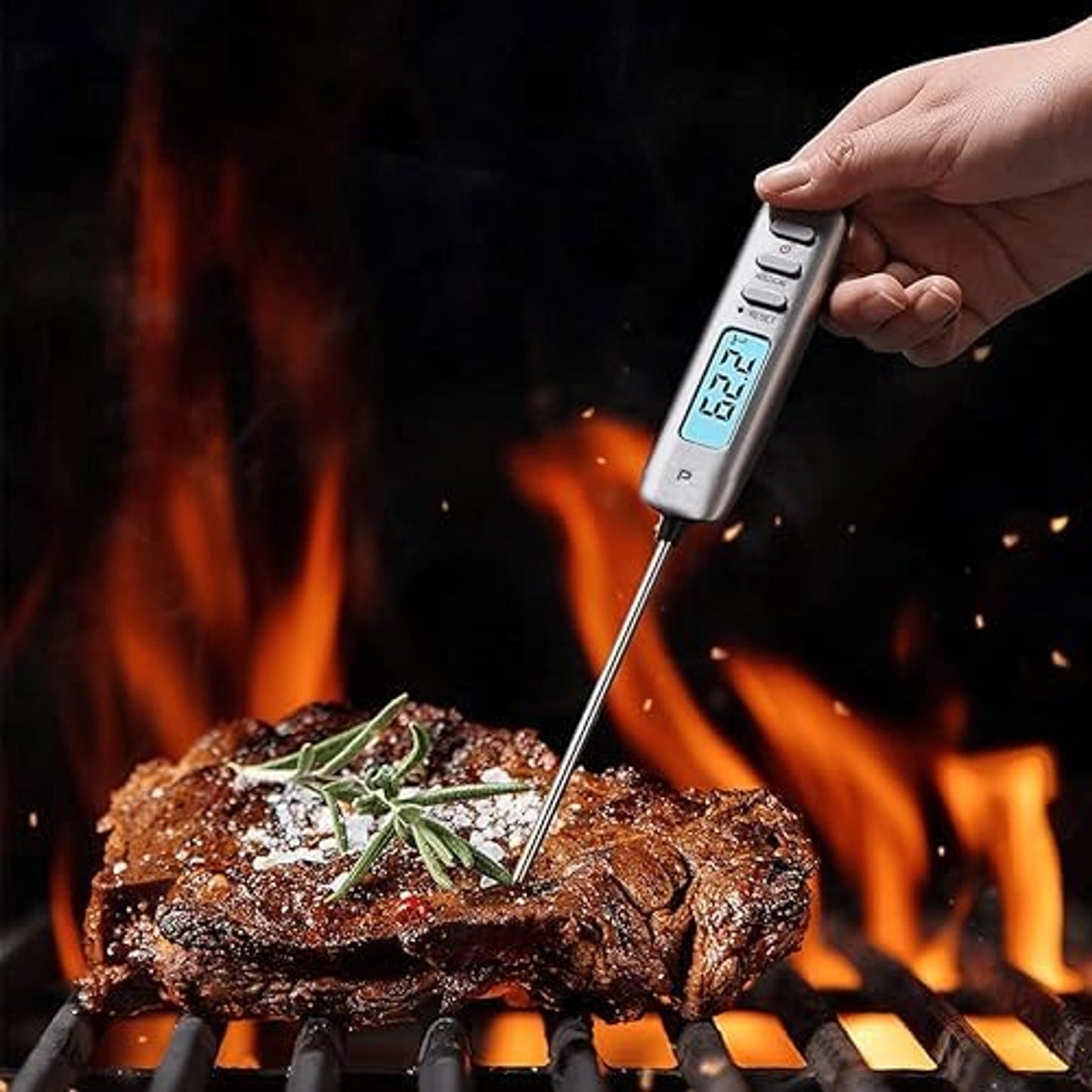 Porodo Digital Meat Thermometer with 180° Auto-Rotating
