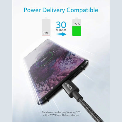 Anker New Nylon USB-C to USB-C Cable (3.3 ft / 6 ft, 60W)