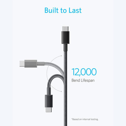Anker New Nylon USB-C to USB-C Cable (3.3 ft / 6 ft, 60W)