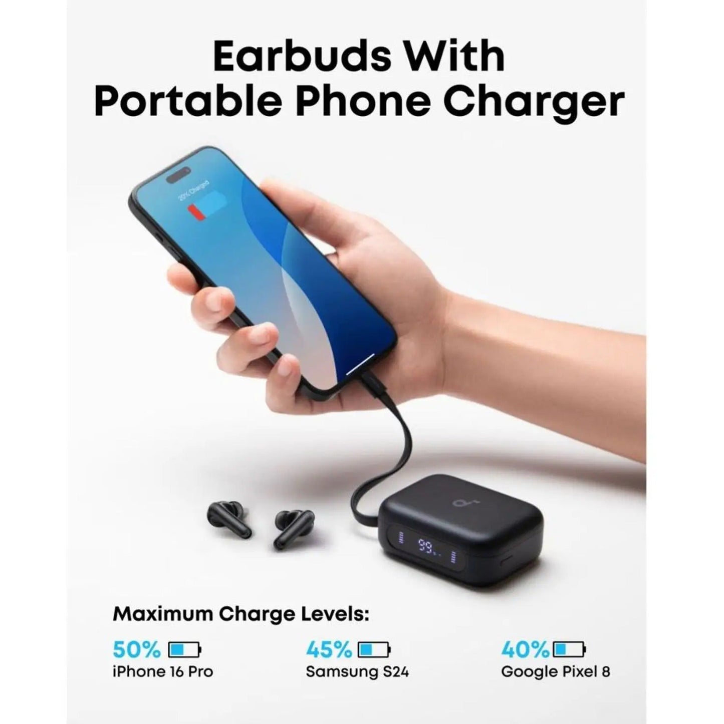 Anker Soundcore P41i | Earbuds with Built-In Phone Charging