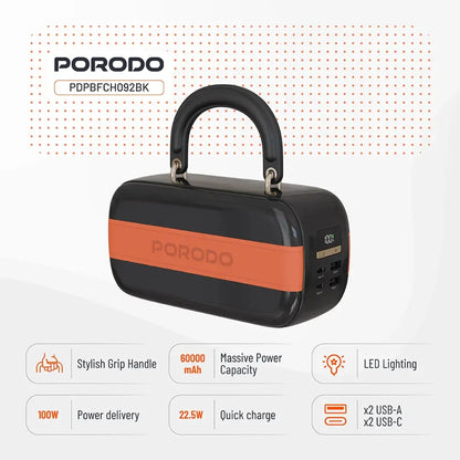 Porodo Sway 60000mAh Power Bank with Built-In LED Lighting