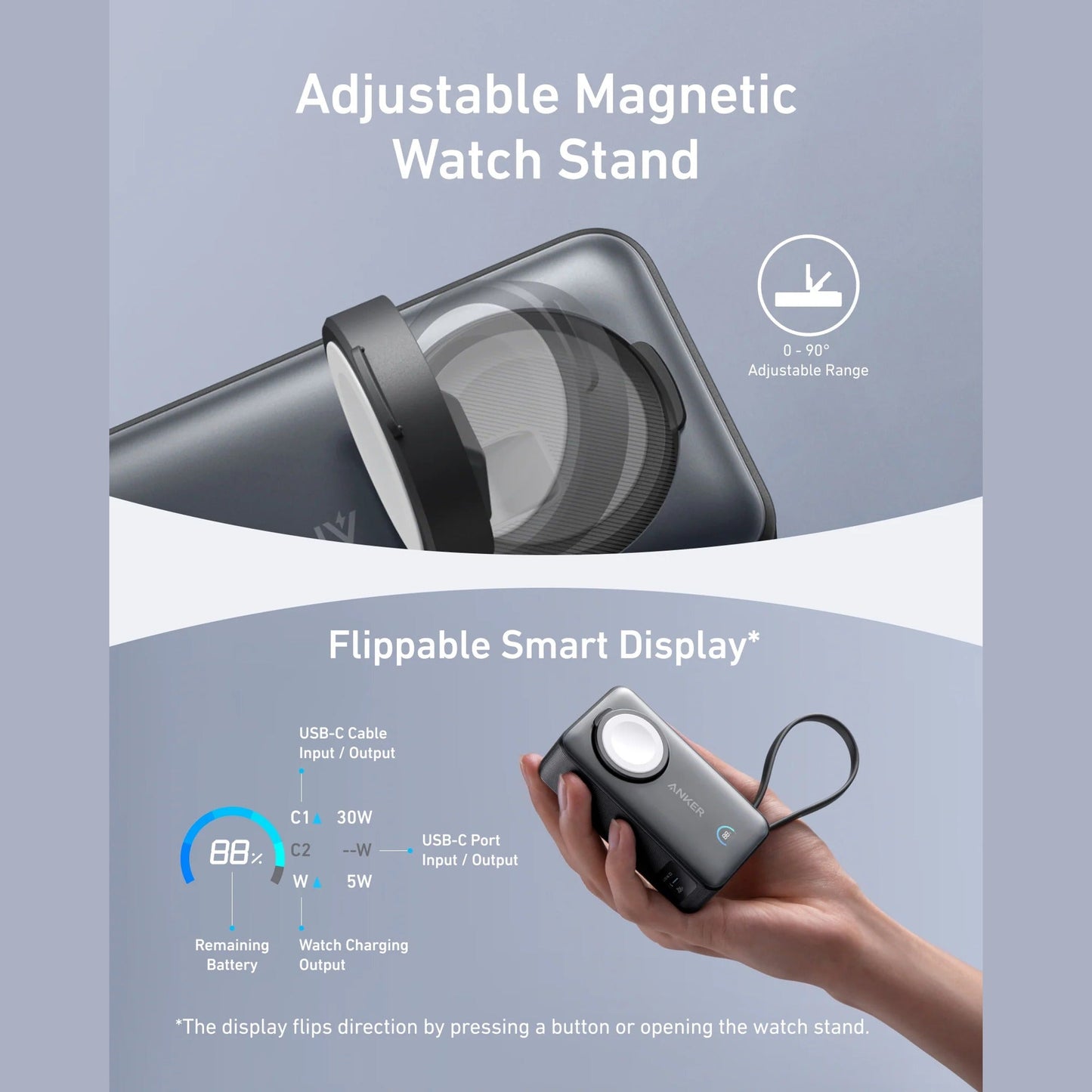 Anker MagGo Power Bank (10K, 35W, For Apple Watch)