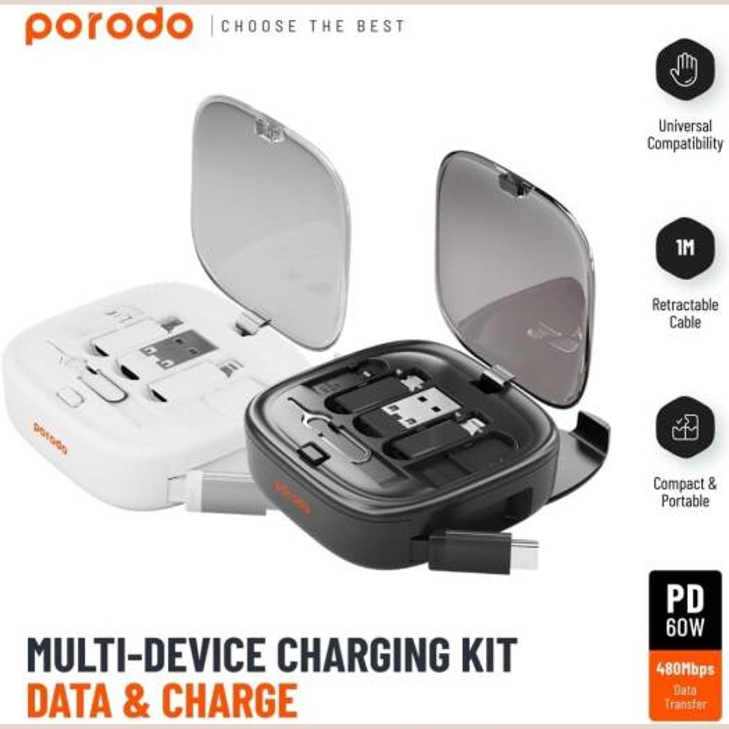 Porodo Multi-Device Charging Kit Data & Charge