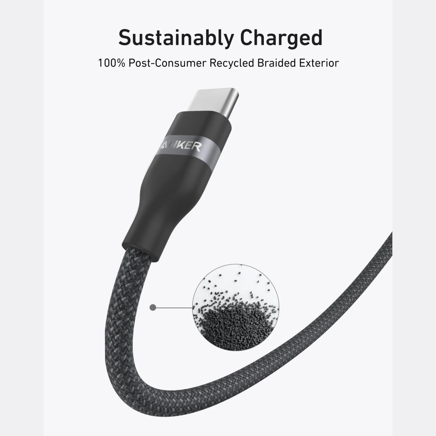 Anker USB-C to USB-C Cable (240W, Upcycled-Braided)