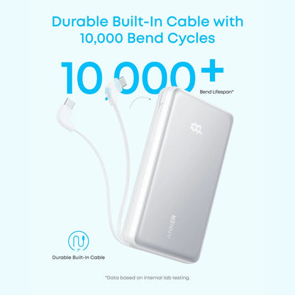Anker Zolo Power Bank (20K, 22.5W, Built-In USB-C Cable)