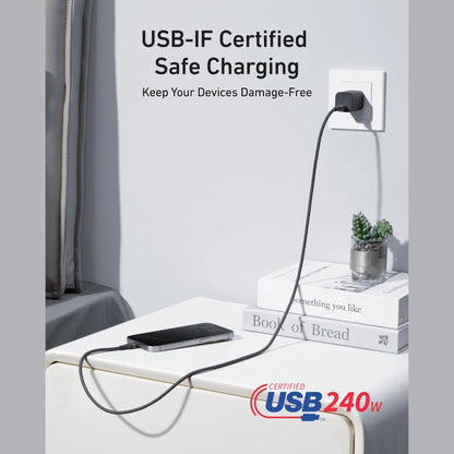 Anker USB-C to USB-C Cable (240W, Upcycled-Braided)