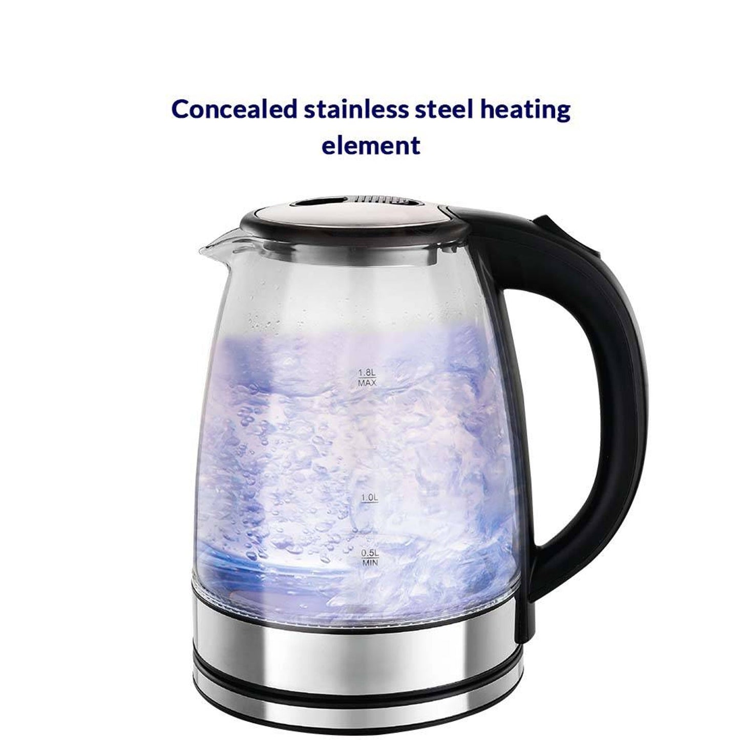Porodo Pyro T1 Electric Glass 1.8L Kettle with 360° Rotating Base