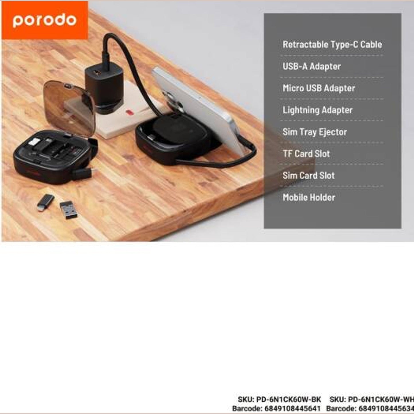 Porodo Multi-Device Charging Kit Data & Charge