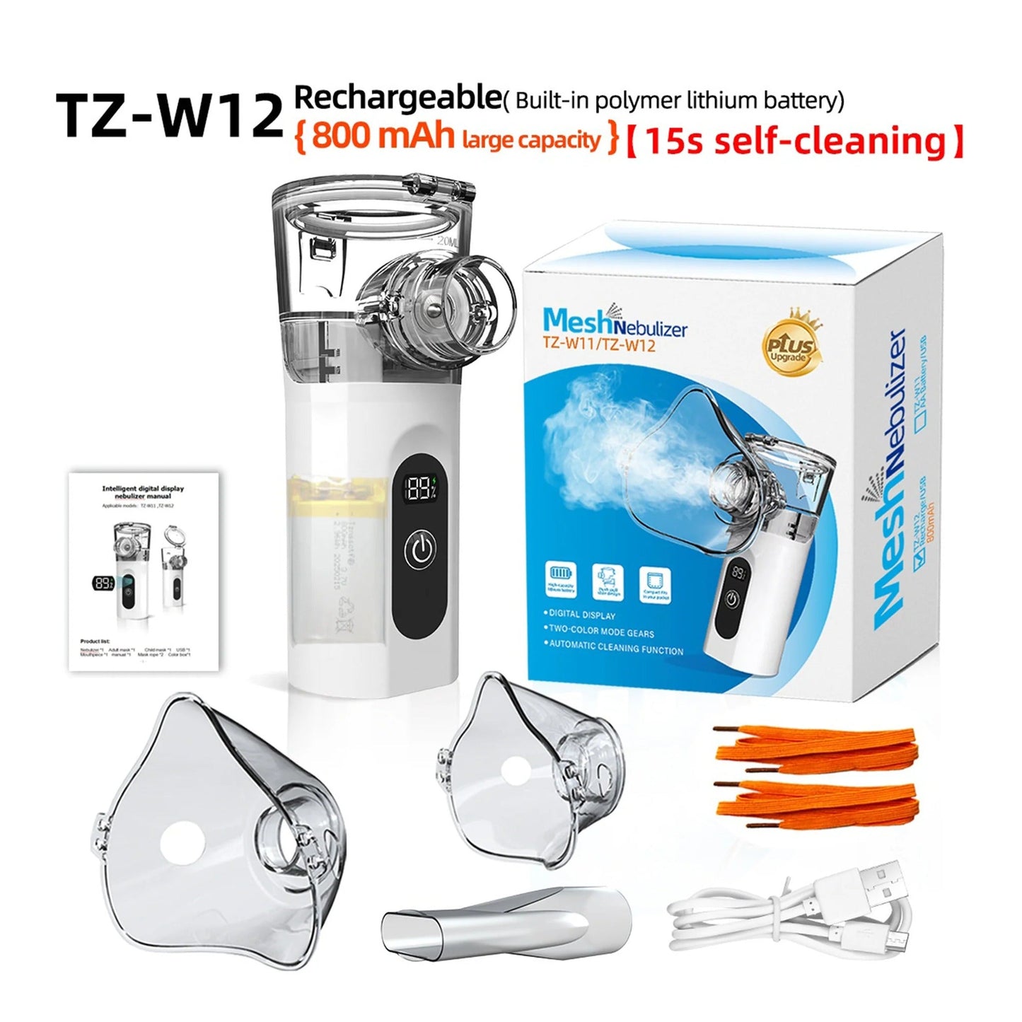 Portable Rechargeable Mesh Nebulizer TZ-W12