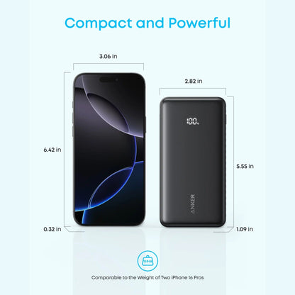 Anker Zolo Power Bank (20K, 22.5W, Built-In USB-C Cable)