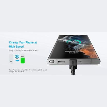 Anker 322 USB-C to USB-C Braided 60W Fast Charging Cable
