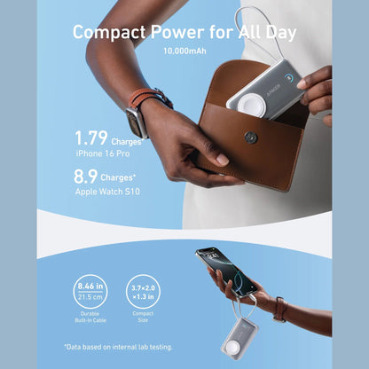 Anker MagGo Power Bank (10K, 35W, For Apple Watch)