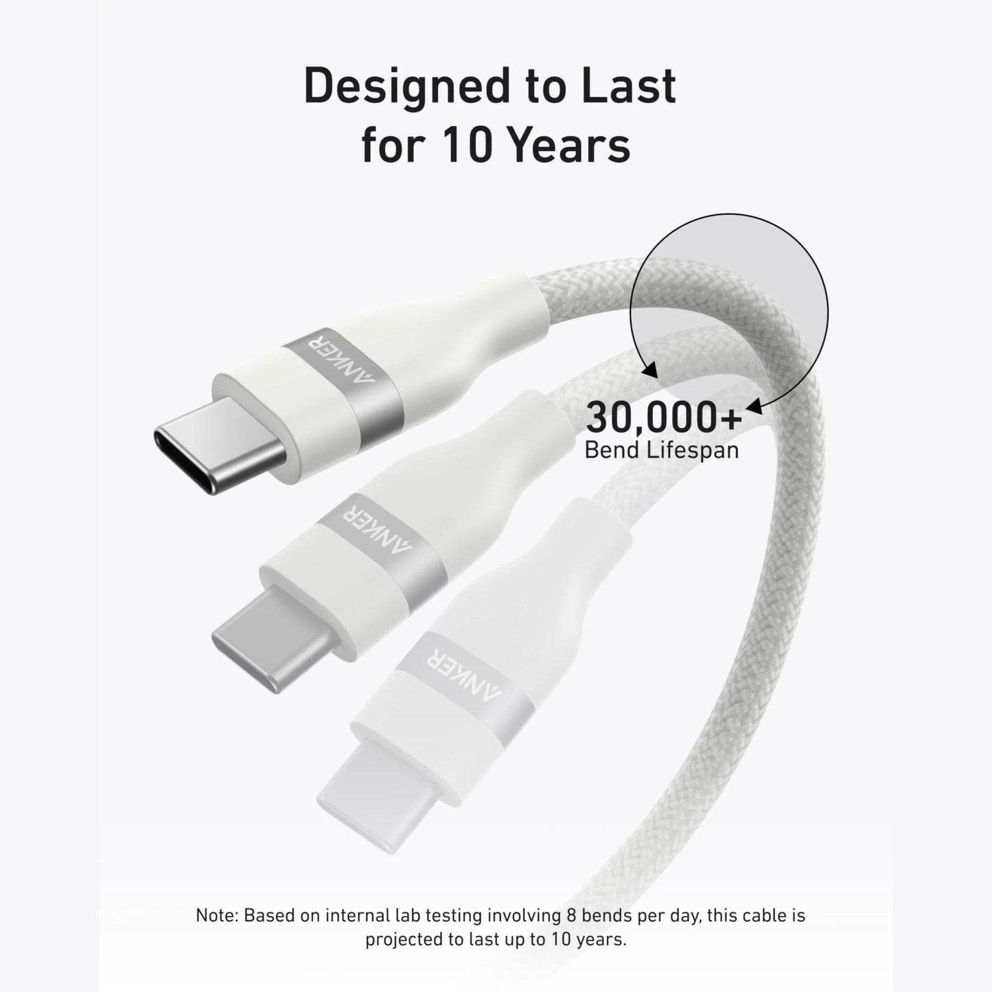 Anker USB-C to USB-C Cable (240W, Upcycled-Braided)