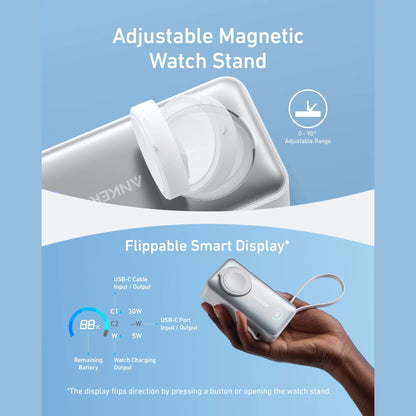 Anker MagGo Power Bank (10K, 35W, For Apple Watch)
