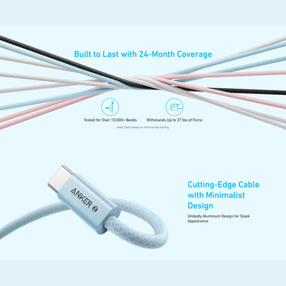 Anker Zolo USB C to USB C 240W Braided Fast Charging Cable