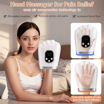 Intelligent Hand Massager with Heat Compress & Pressure Air Bag