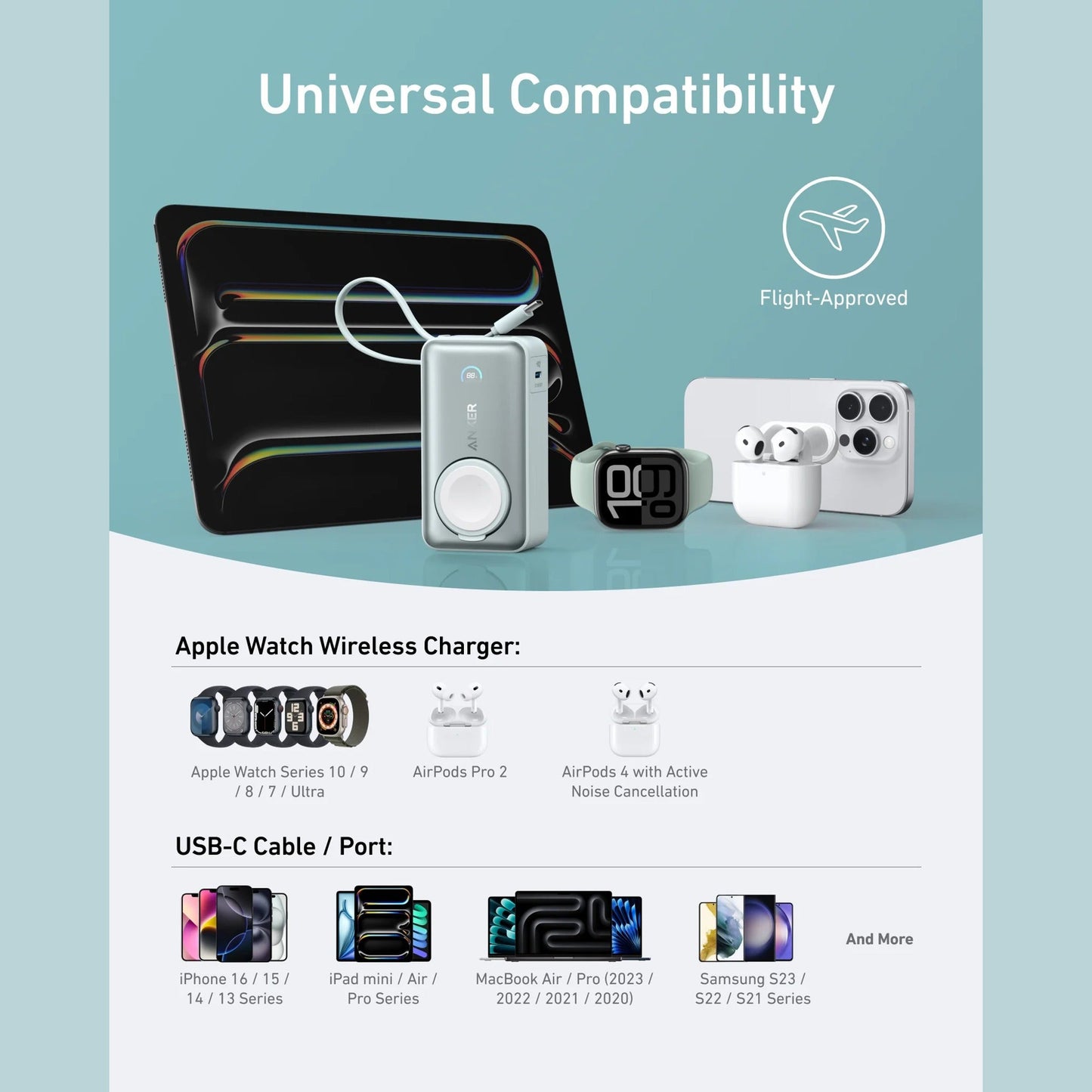 Anker MagGo Power Bank (10K, 35W, For Apple Watch)