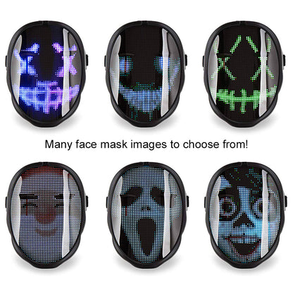 Shining LED Mask with Bluetooth Programmable App