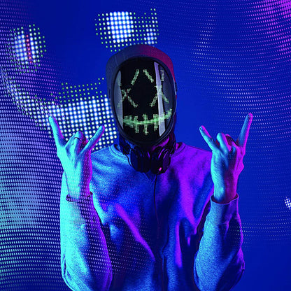 Shining LED Mask with Bluetooth Programmable App