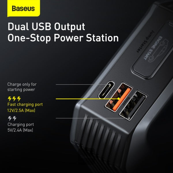 جهاز بدء تشغيل السيارة من Baseus Super Energy (20000 مللي أمبير/ساعة، ذروة التيار 2000 أمبير)