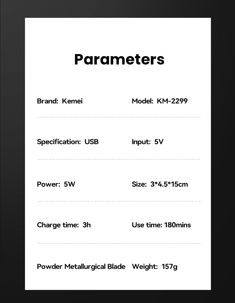 Kemei Professional Hair Clipper KM-2299