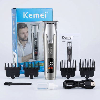 Kemei Recharable LCD Screen Hair Clipper KM-431