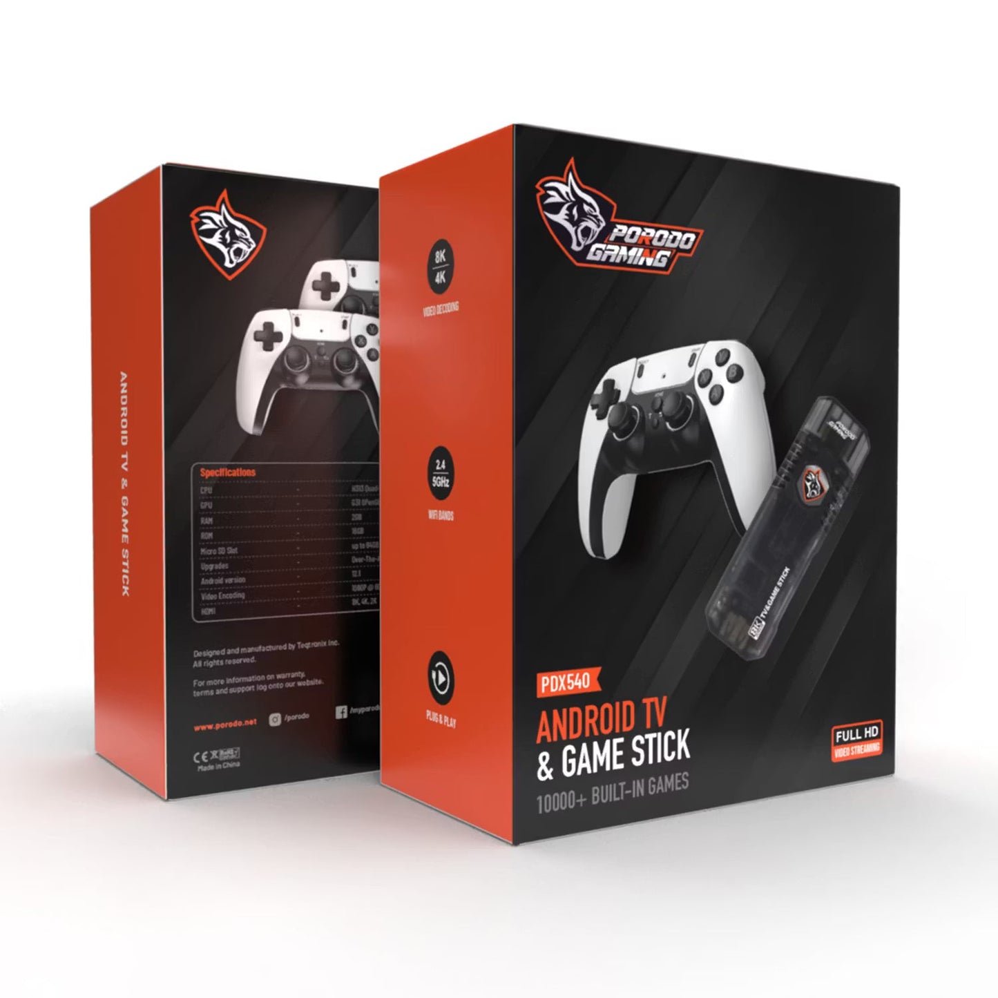 Porodo Gaming Full HD Android TV & Game Stick with 16GB ROM