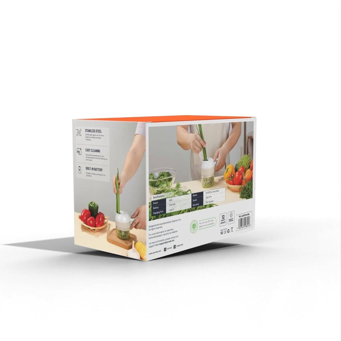 Porodo LifeStyle 45W 4in1 Portable Food Chopper