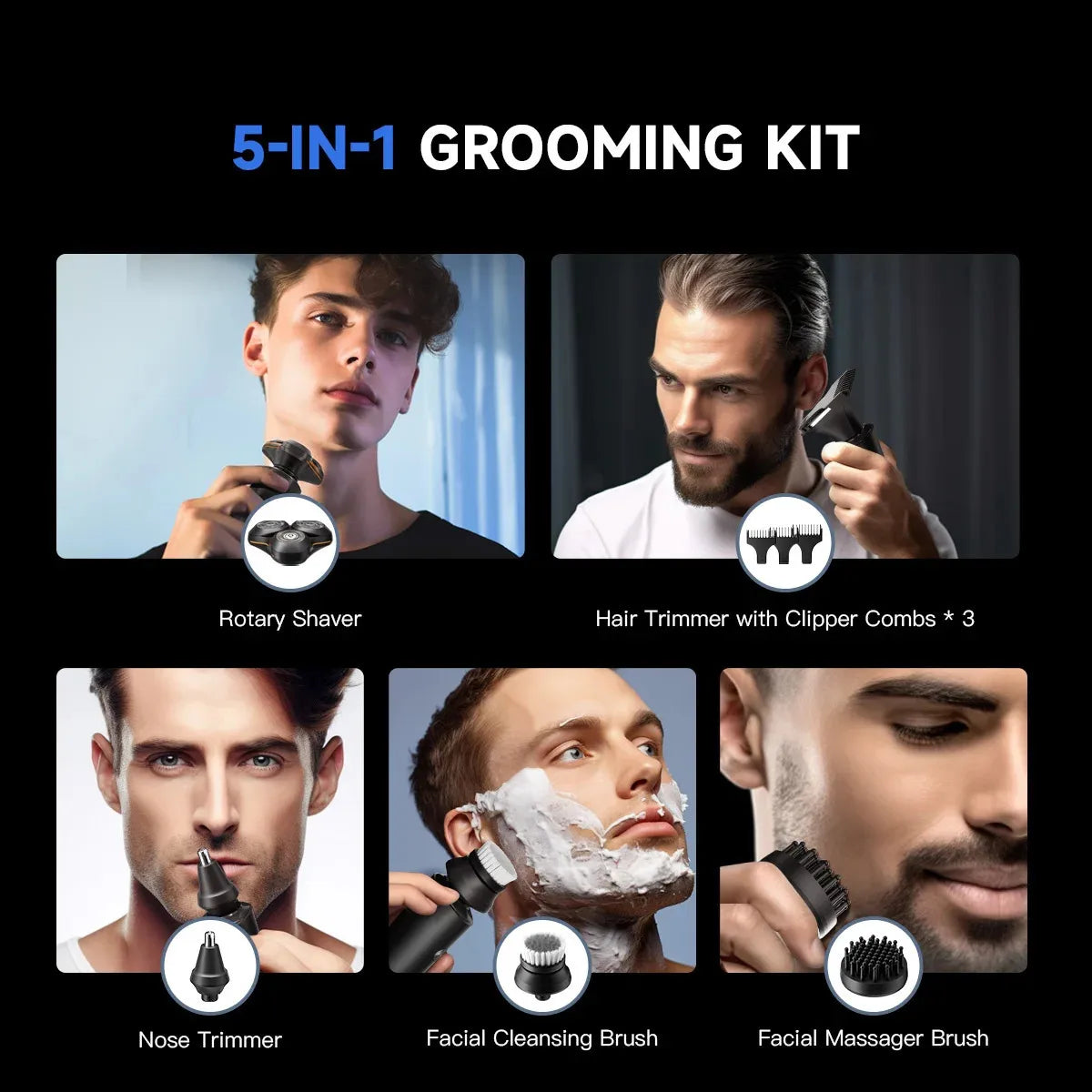 Enchen 5-In-1 Grooming Kit Electric Shaver X8S-C