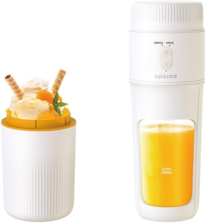 Porodo 2-in-1 Portable Ice Cream Maker and Blender
