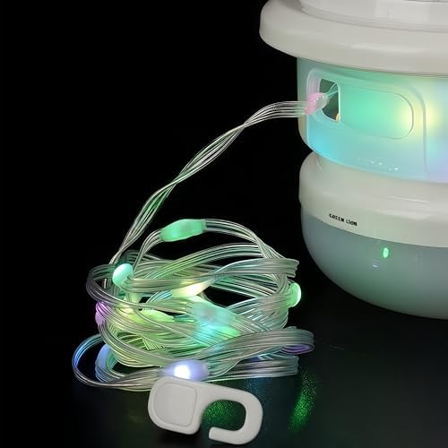 Green Lion Solar LED Lumex Camping Light with Built-In String Light