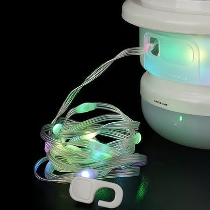 Green Lion Solar LED Lumex Camping Light with Built-In String Light