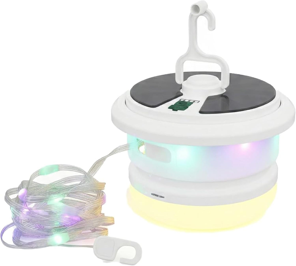 Green Lion Solar LED Lumex Camping Light with Built-In String Light