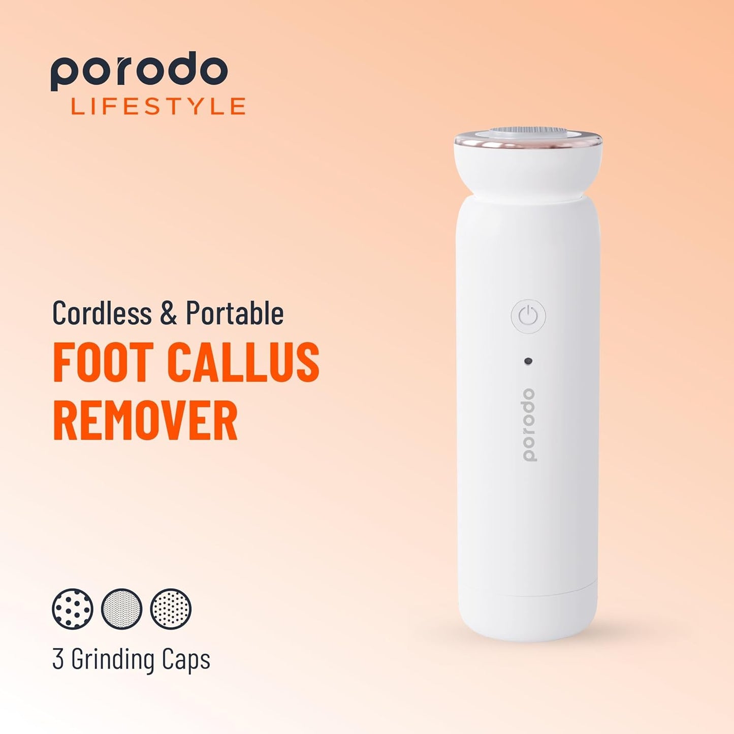 Porodo Mini Cordless & Portable Foot Callus Remover