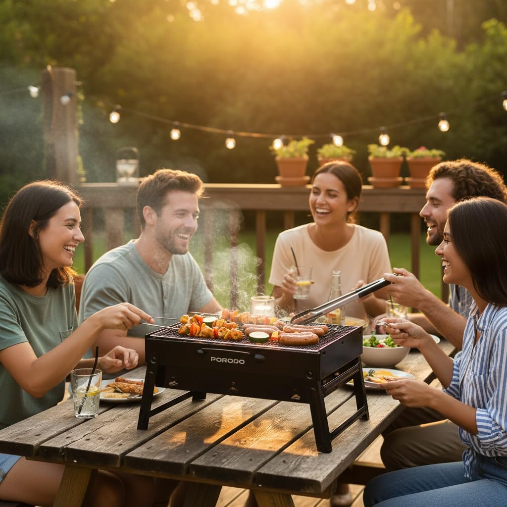 Porodo Portable Folding Mini BBQ Grill