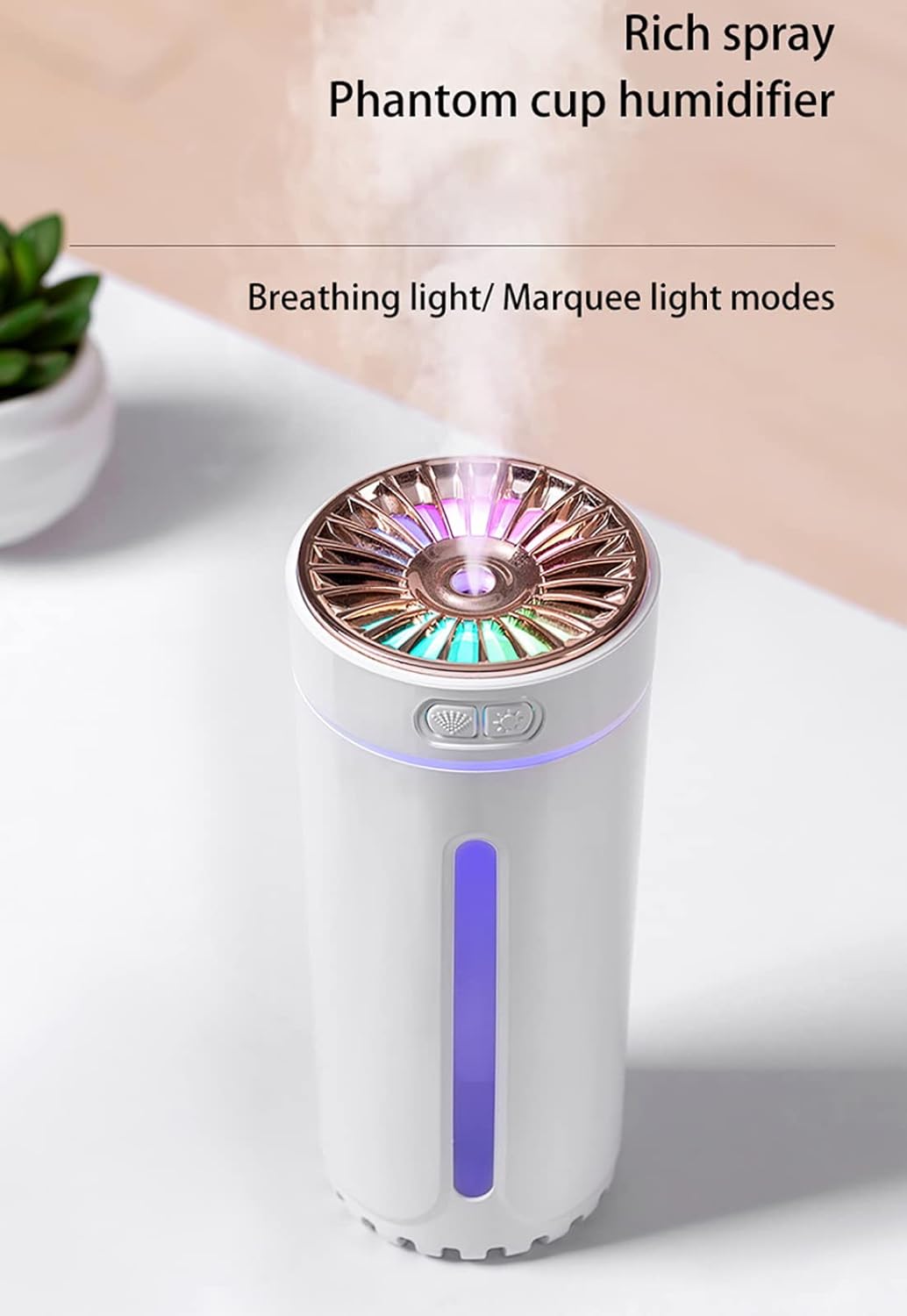 Ultrasonic Aroma Air Humidifier with 7-Color LED Light | 300ml