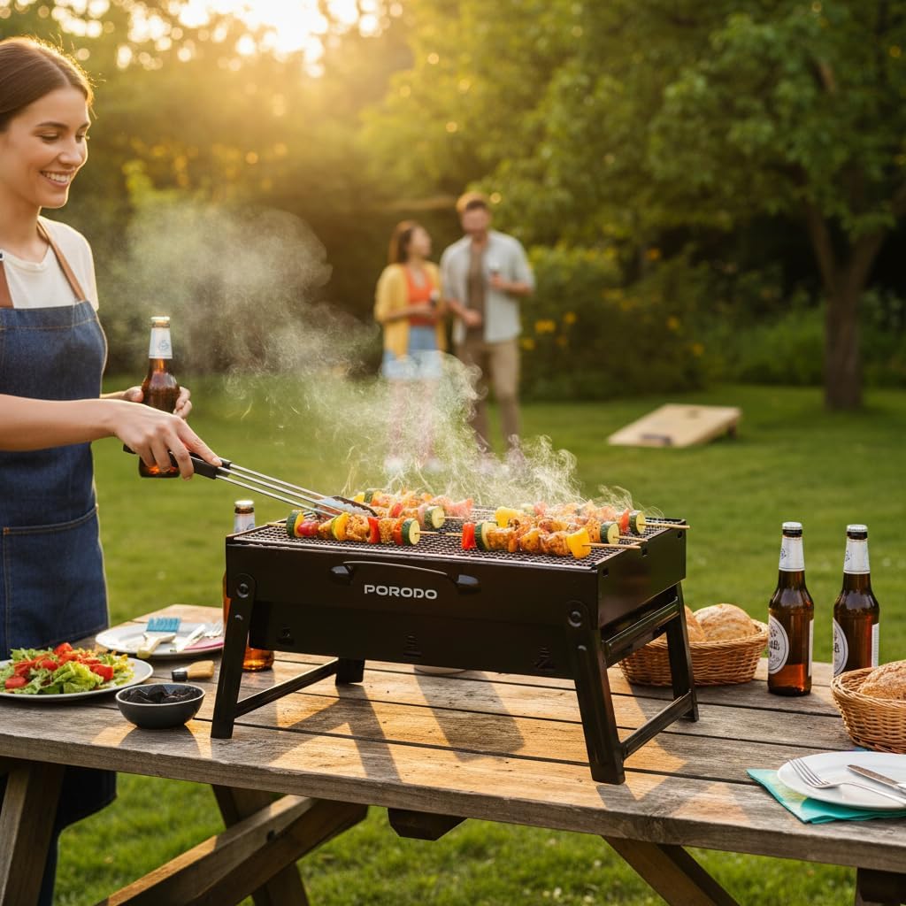Porodo Portable Folding Mini BBQ Grill