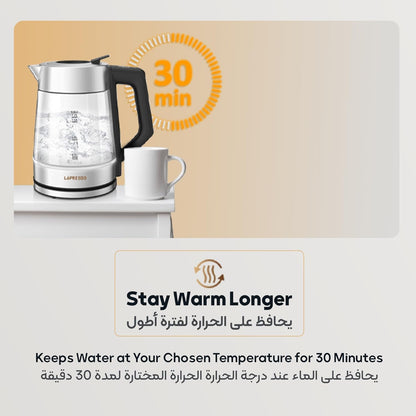 LePresso Multi-Temperature Illuminated Glass Kettle
