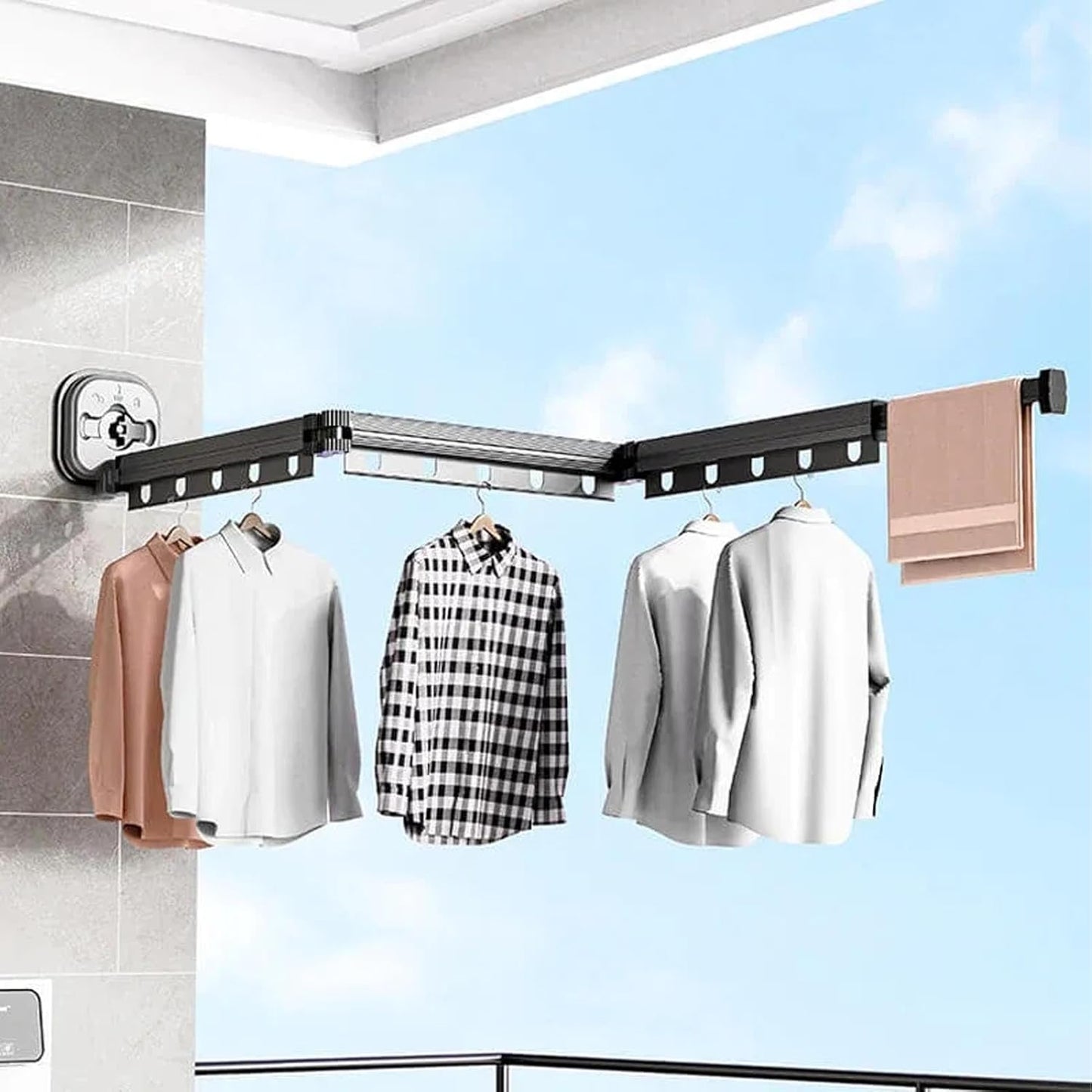 Wall Mounted Folding Clothes Drying Rack